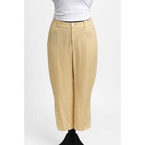 Armani Gold Satin Cargo Pants – Size IT 42 / US 6